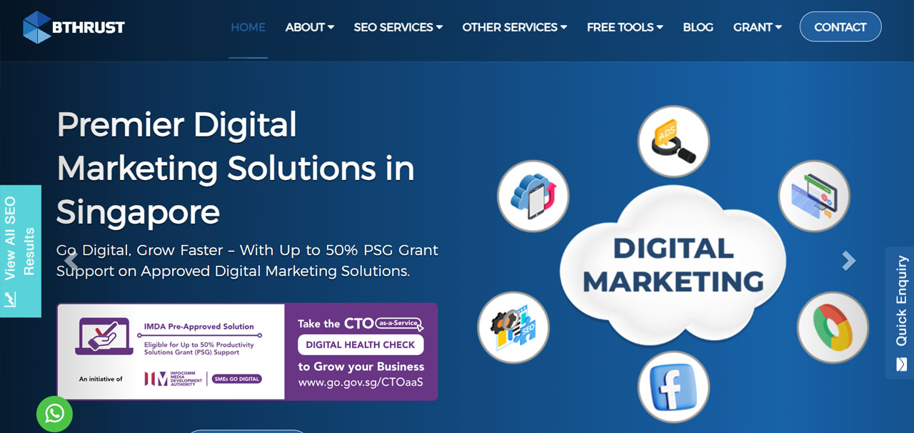 Digital Marketing PSG Grant Vendor 9 - 50% Grant Support